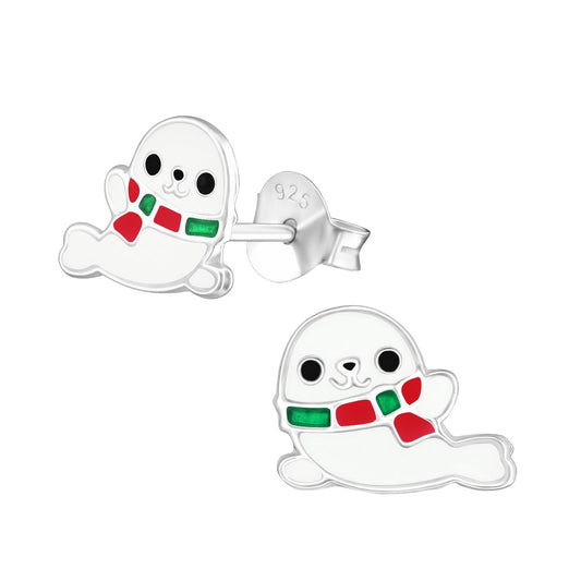 Kinder Ohrringe Robben aus 925 Silber