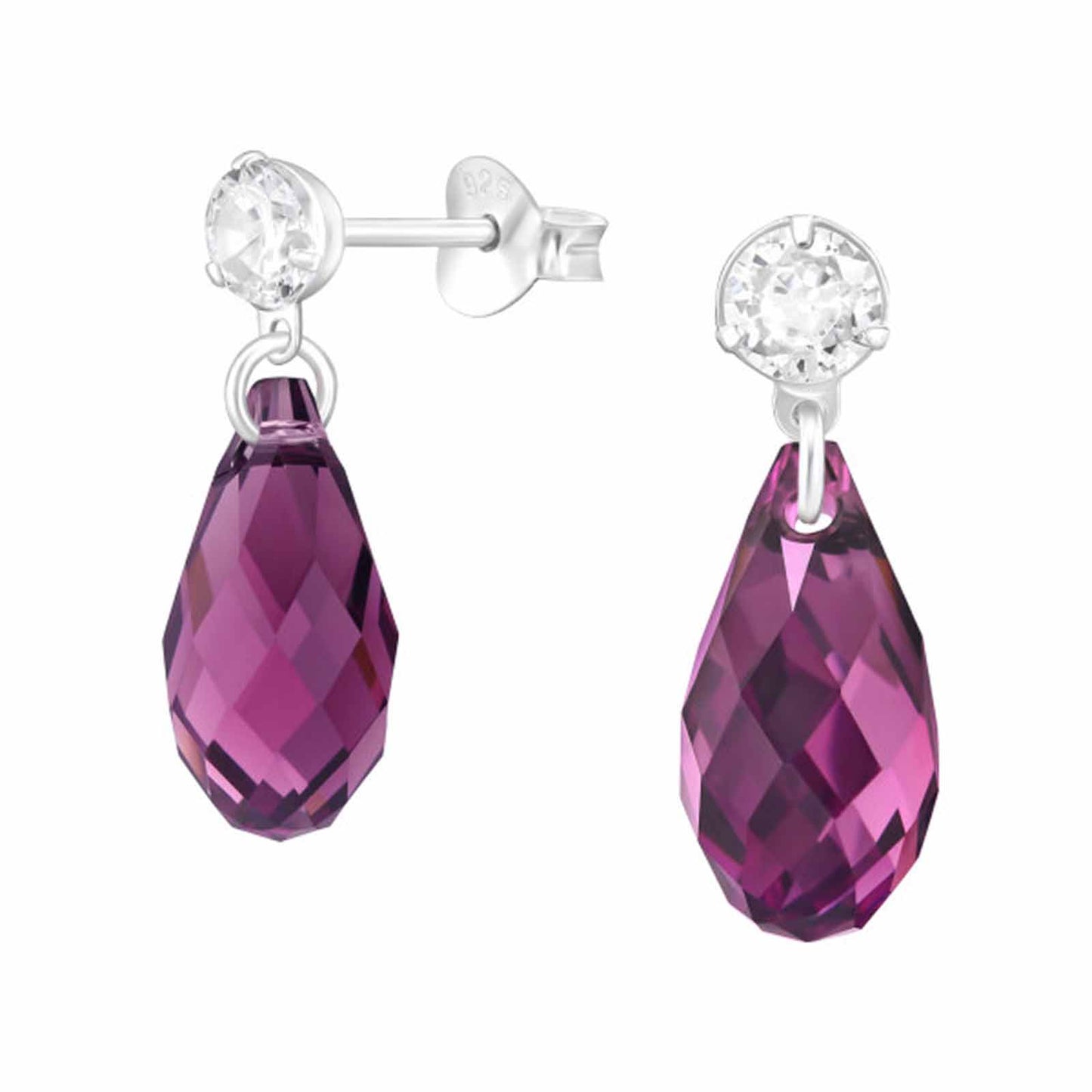 Kinder Ohrringe Briollette aus 925 Silber