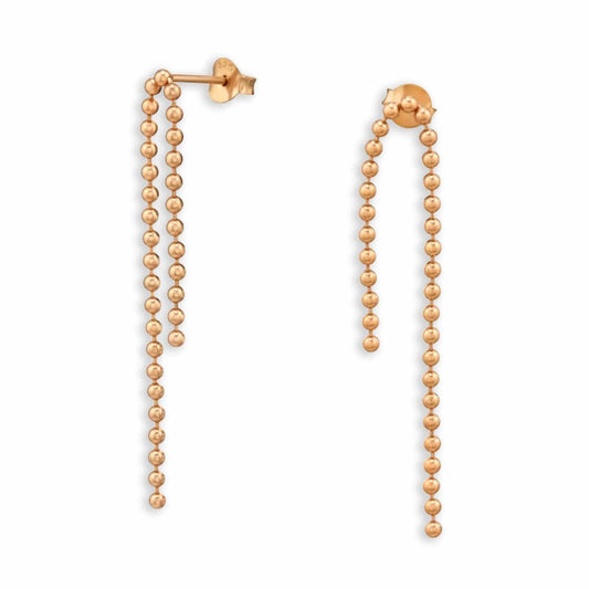 Kinder Ohrstecker Kugelkette aus 925 Silber