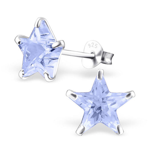 Mädchen Ohrringe Stern aus 925 Silber