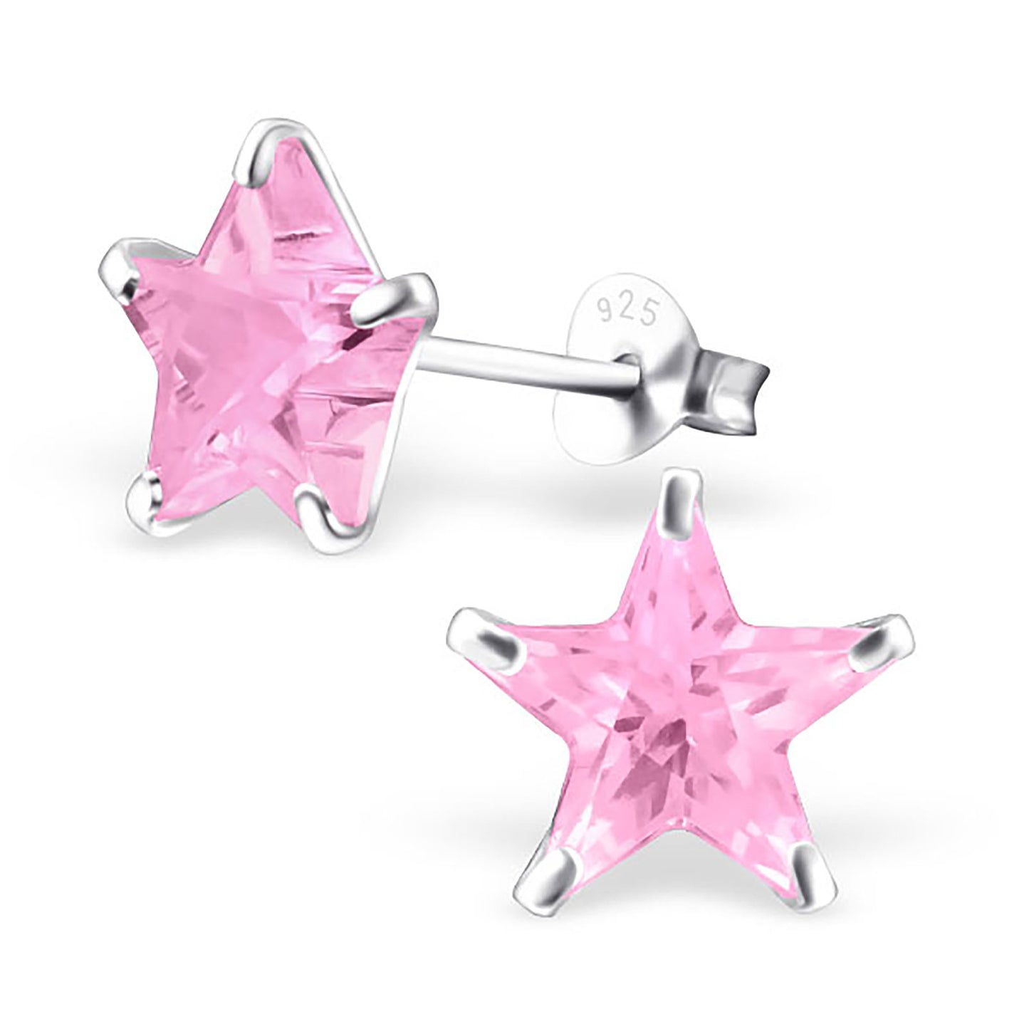 Mädchen Ohrringe Stern aus 925 Silber