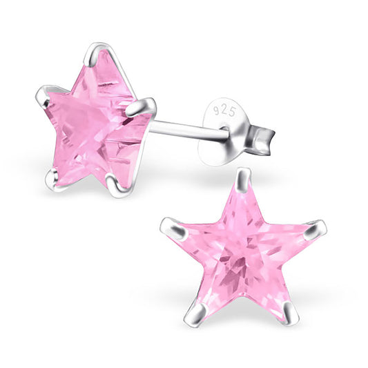 Mädchen Ohrringe Stern aus 925 Silber