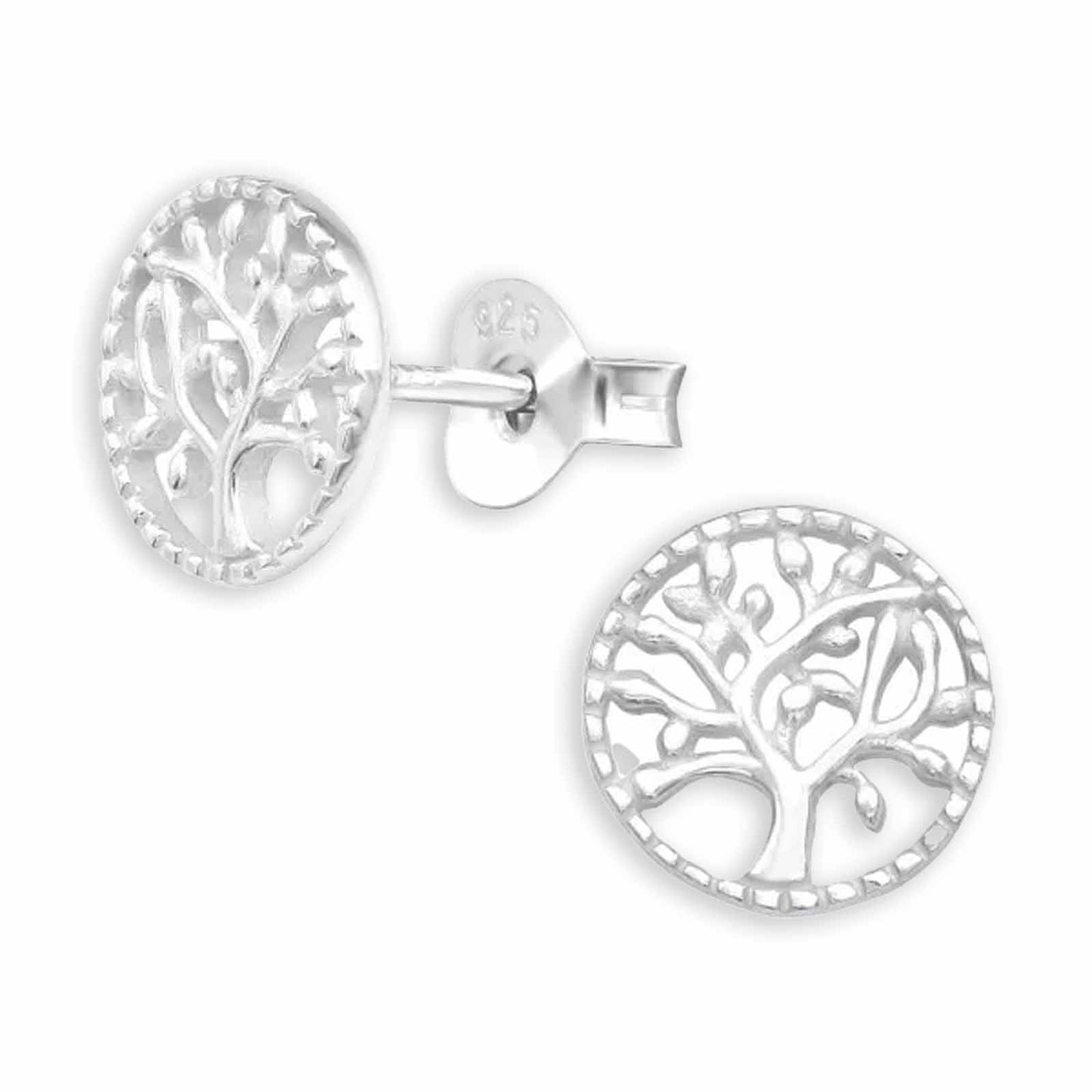 Kinder Ohrstecker Lebensbaum aus 925 Silber