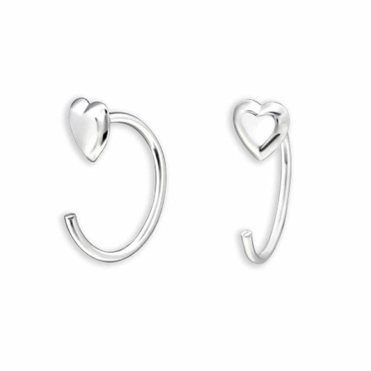 Mädchen Ohrhänger Herz aus 925 Silber
