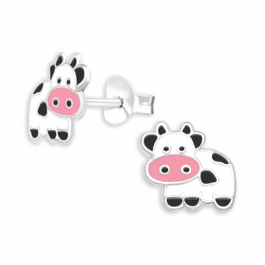 Kinder Ohrstecker Kuh aus 925 Silber