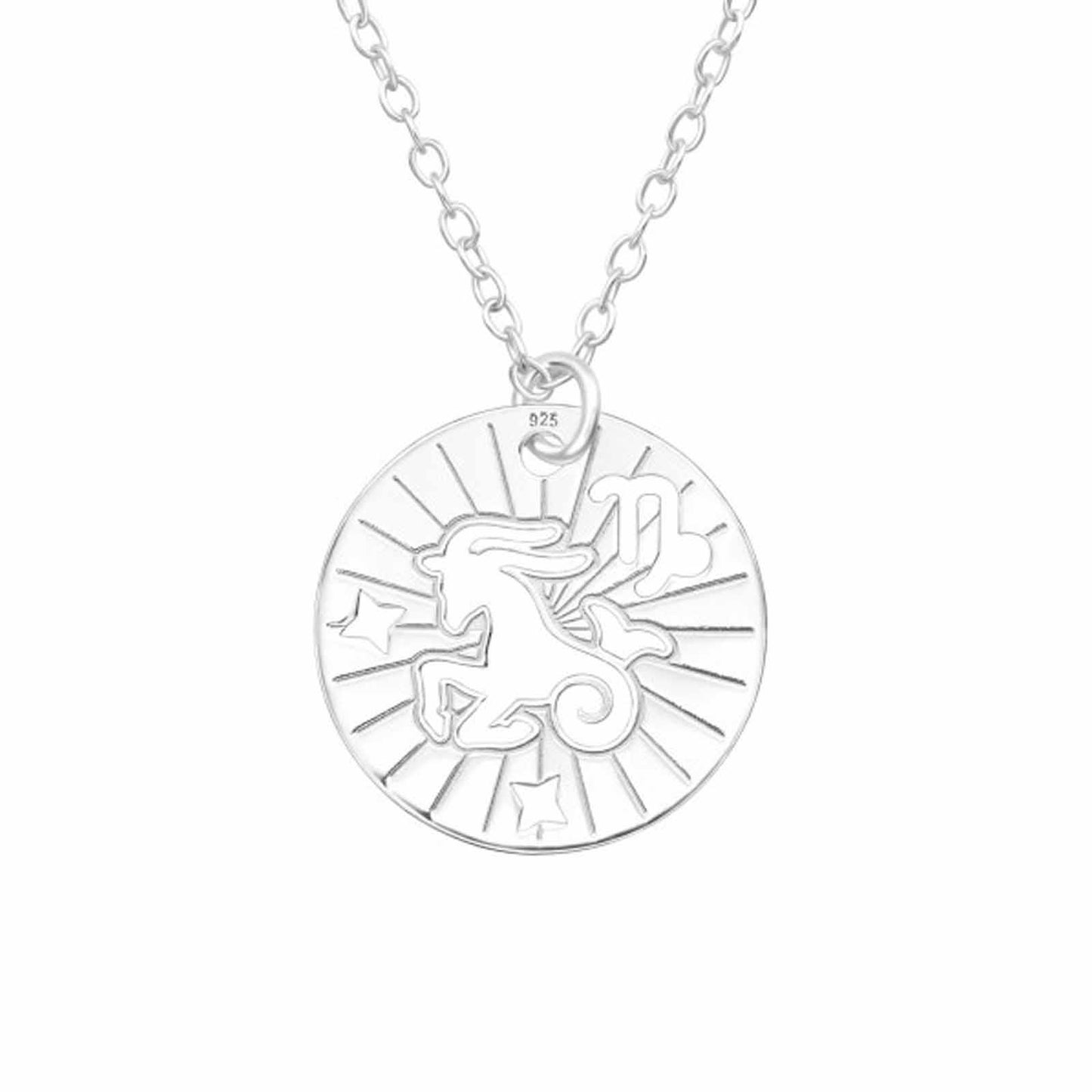 Kinder Kettenanhänger Steinbock Zodiac aus 925 Silber