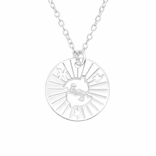 Kinder Halskette Fische Sternzeichen aus 925 Silber