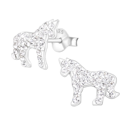 Mädchen Ohrringe Pferde aus 925 Silber