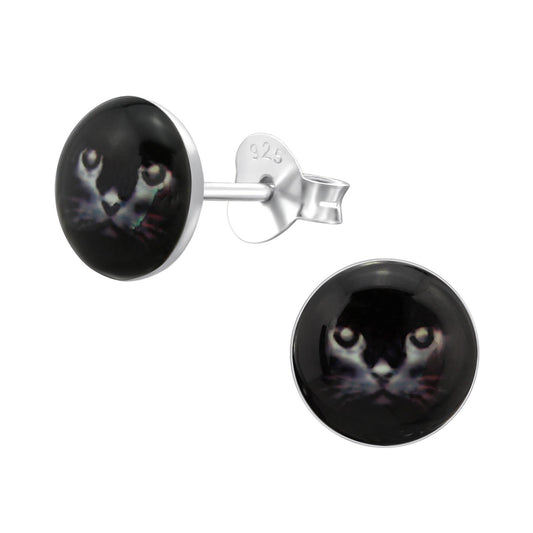 Mädchen Ohrringe Katzen aus 925 Silber