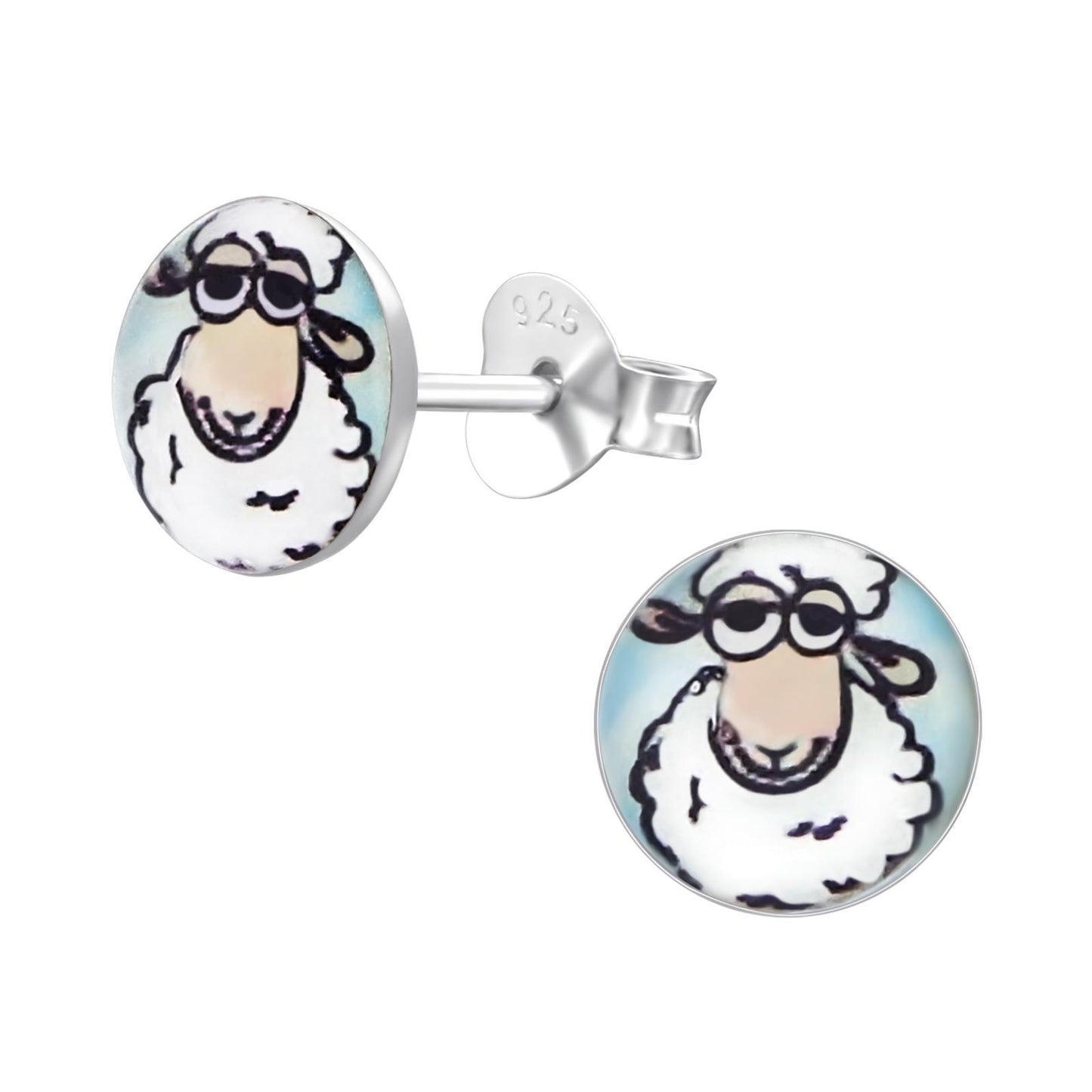 Kinder Ohrringe Schaf aus 925 Silber