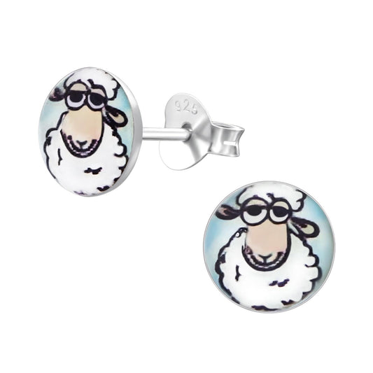 Kinder Ohrringe Schaf aus 925 Silber