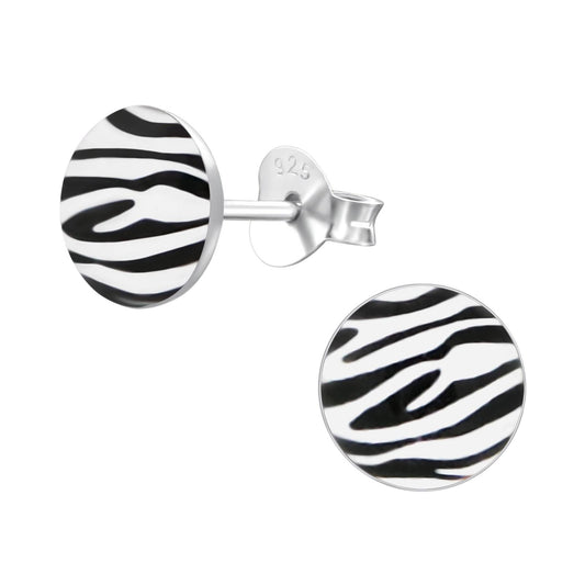 Kinder Ohrringe Zebra aus 925 Silber