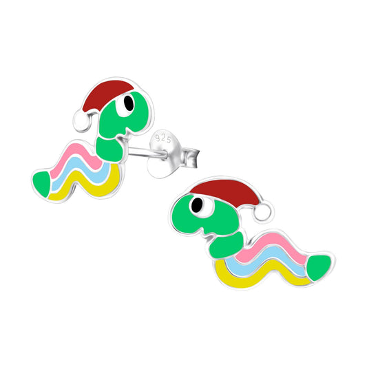 Kinder Ohrringe Schlangen aus 925 Silber