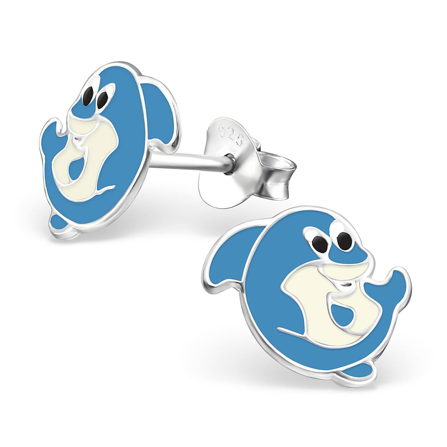 Kinder Ohrringe Hai aus 925 Silber