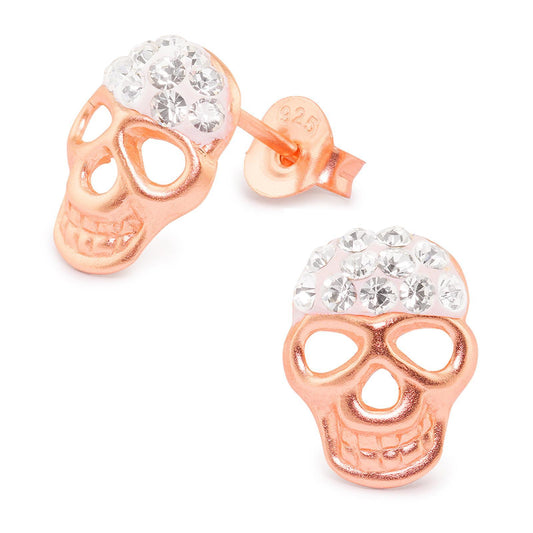 Kinder Ohrringe Totenkopf aus 925 Silber