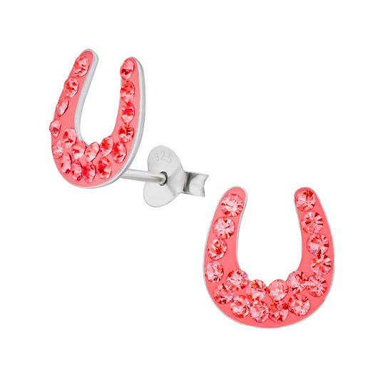 Kinder Ohrringe Hufeisen Glücksbringer aus 925 Silber