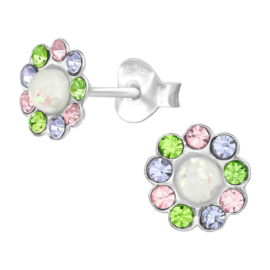 Mädchen Ohrringe Blumen aus 925 Silber