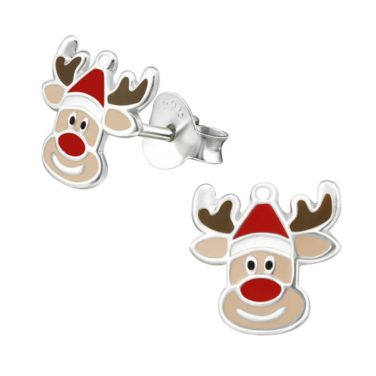 Kinder Ohrringe Rentier aus 925 Silber
