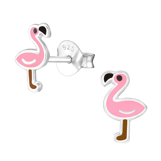 Kinder Ohrringe Flamingo aus 925 Silber