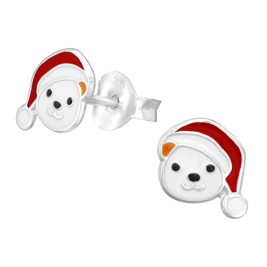 Kinder Ohrringe Eisbär aus 925 Silber