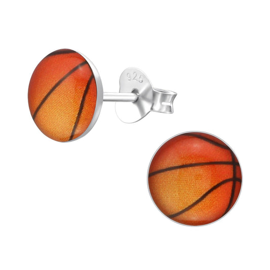 Kinder Ohrringe Basketball aus 925 Silber