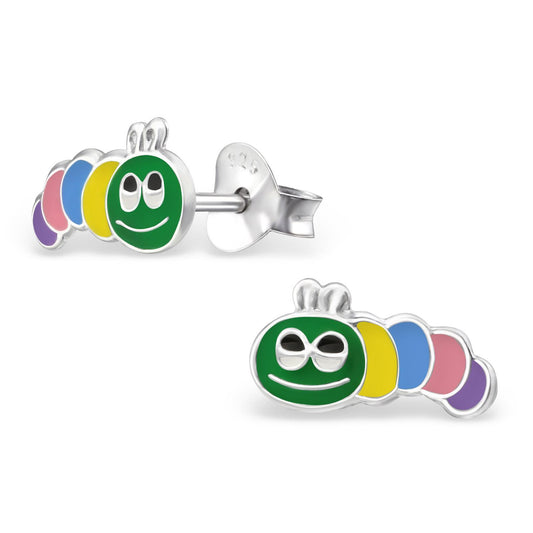 Kinder Ohrringe Raupen aus 925 Silber