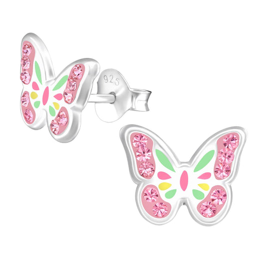 Mädchen Ohrringe Schmetterling aus 925 Silber
