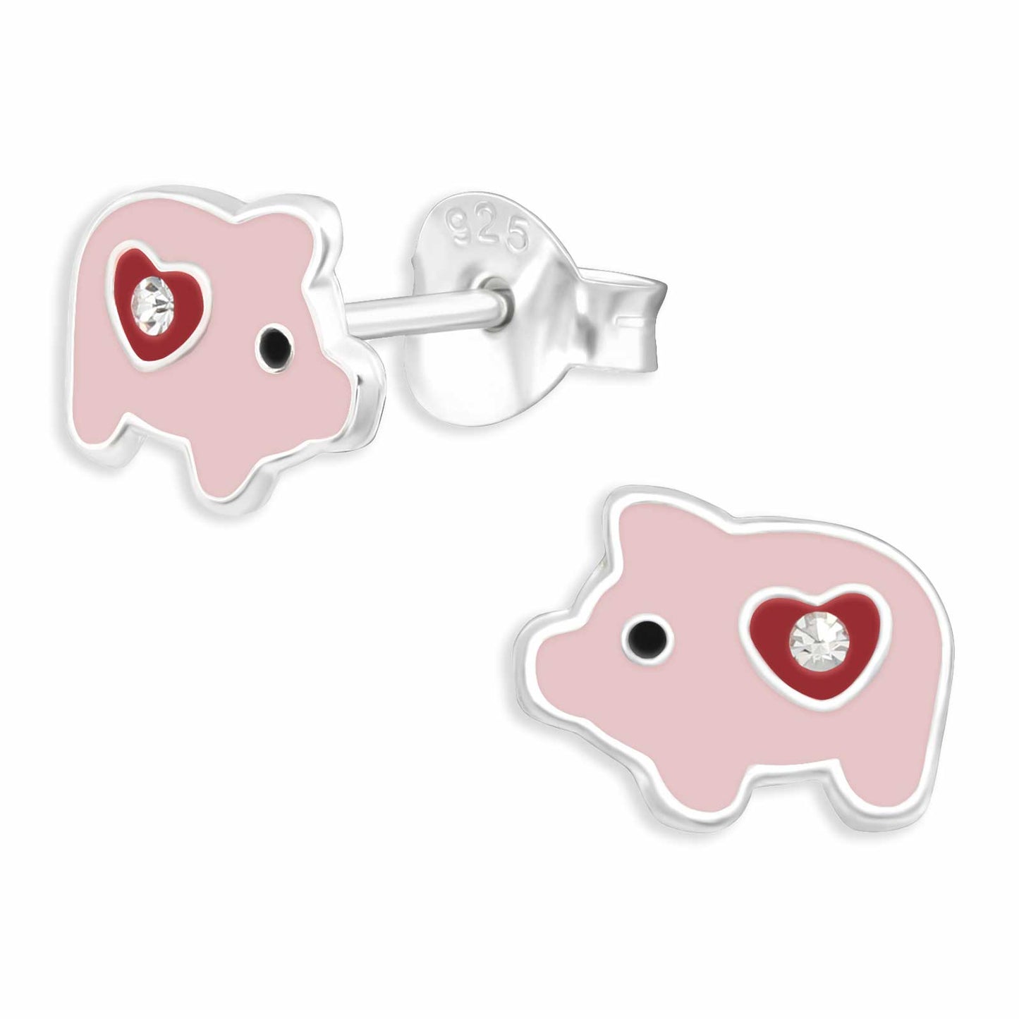 Kinder Ohrringe Schwein aus 925 Silber