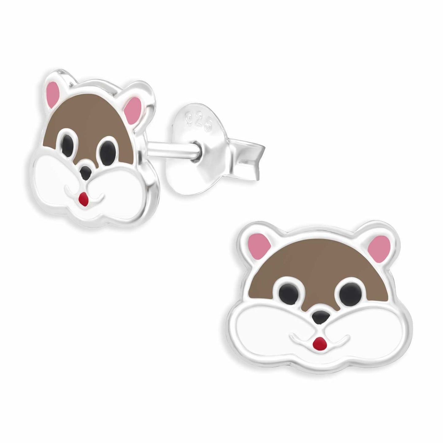 Kinder Ohrringe Hamster aus 925 Silber