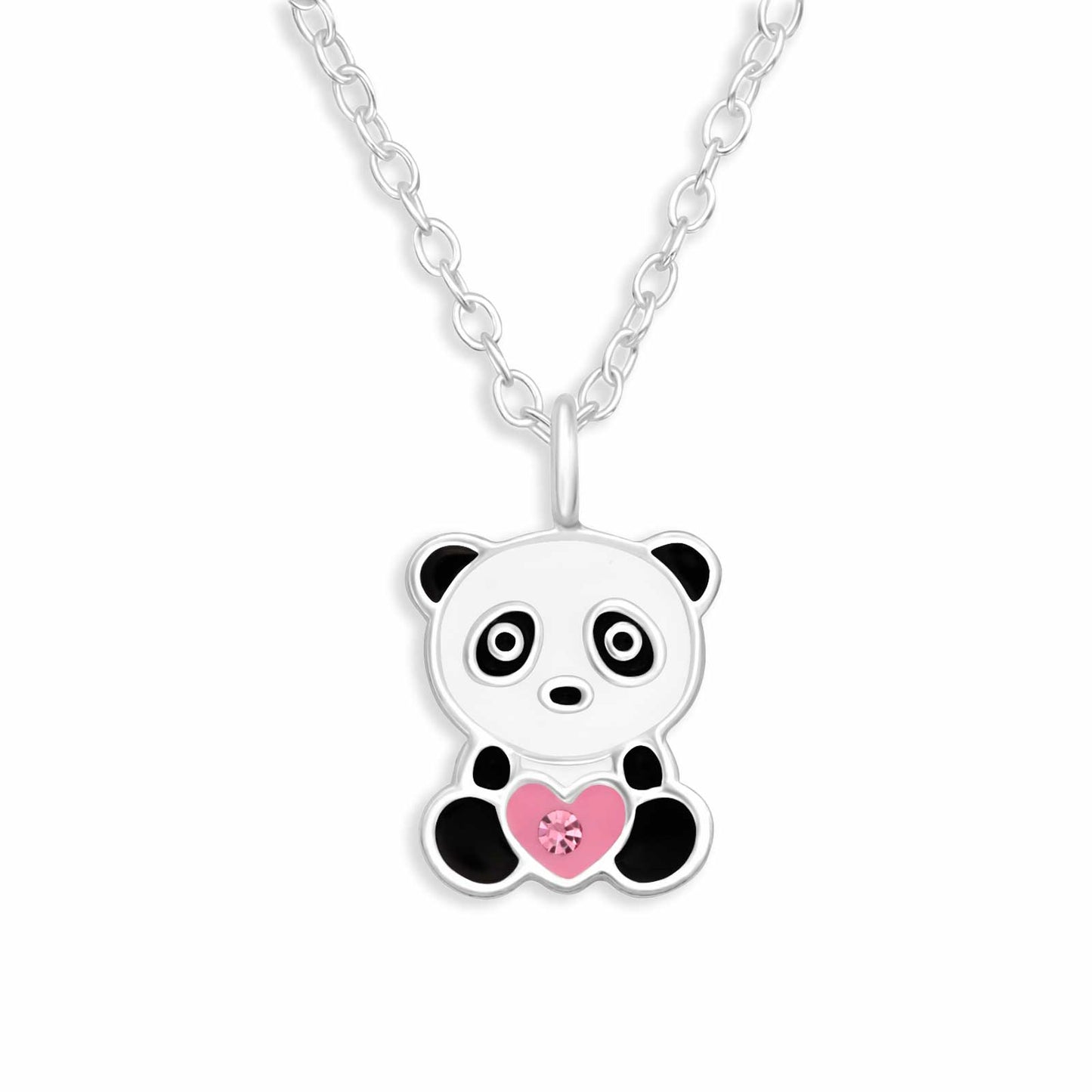 Kinder Halskette Panda aus 925 Silber