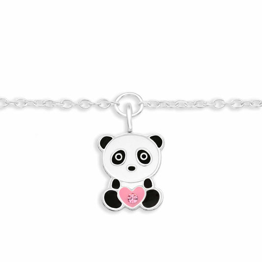 Kinder Armkette Panda aus 925 Silber