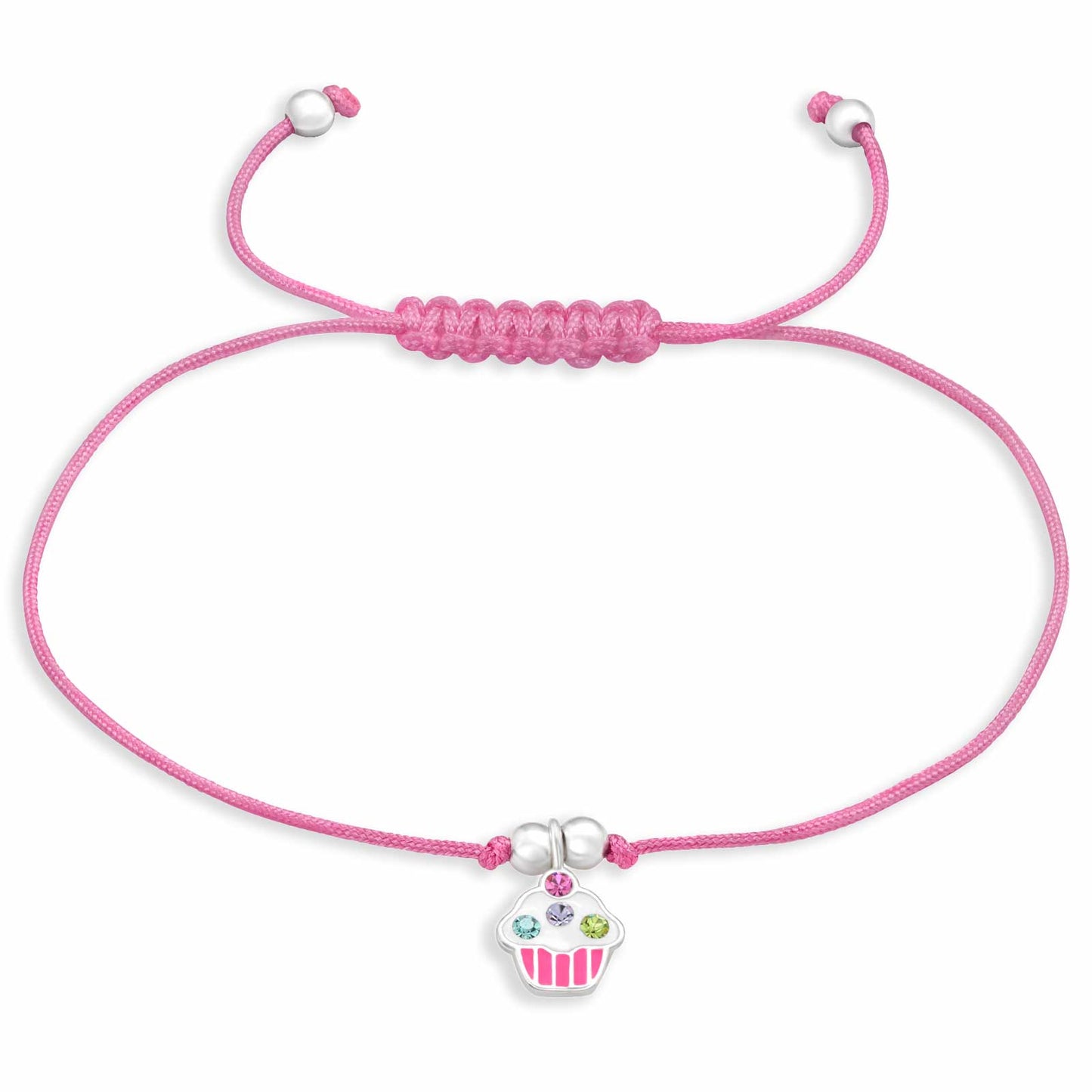 Kinder Armband Cupcake Kuchen aus 925 Silber