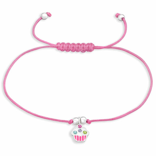 Kinder Armband Cupcake Kuchen aus 925 Silber
