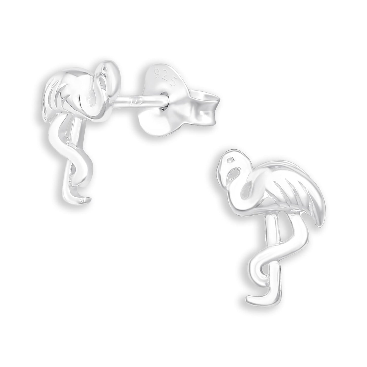 Kinder Ohrringe Flamingo aus 925 Silber