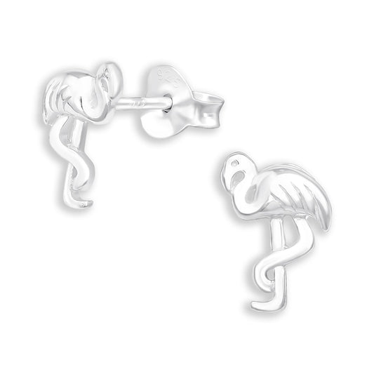 Kinder Ohrringe Flamingo aus 925 Silber