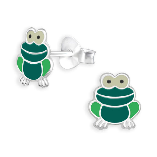 Kinder Ohrringe Frosch aus 925 Silber