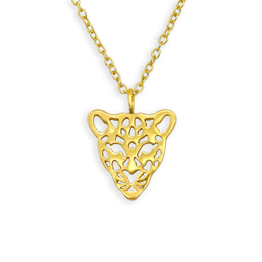 Kinder Halskette Leopard Gold aus 925 Silber