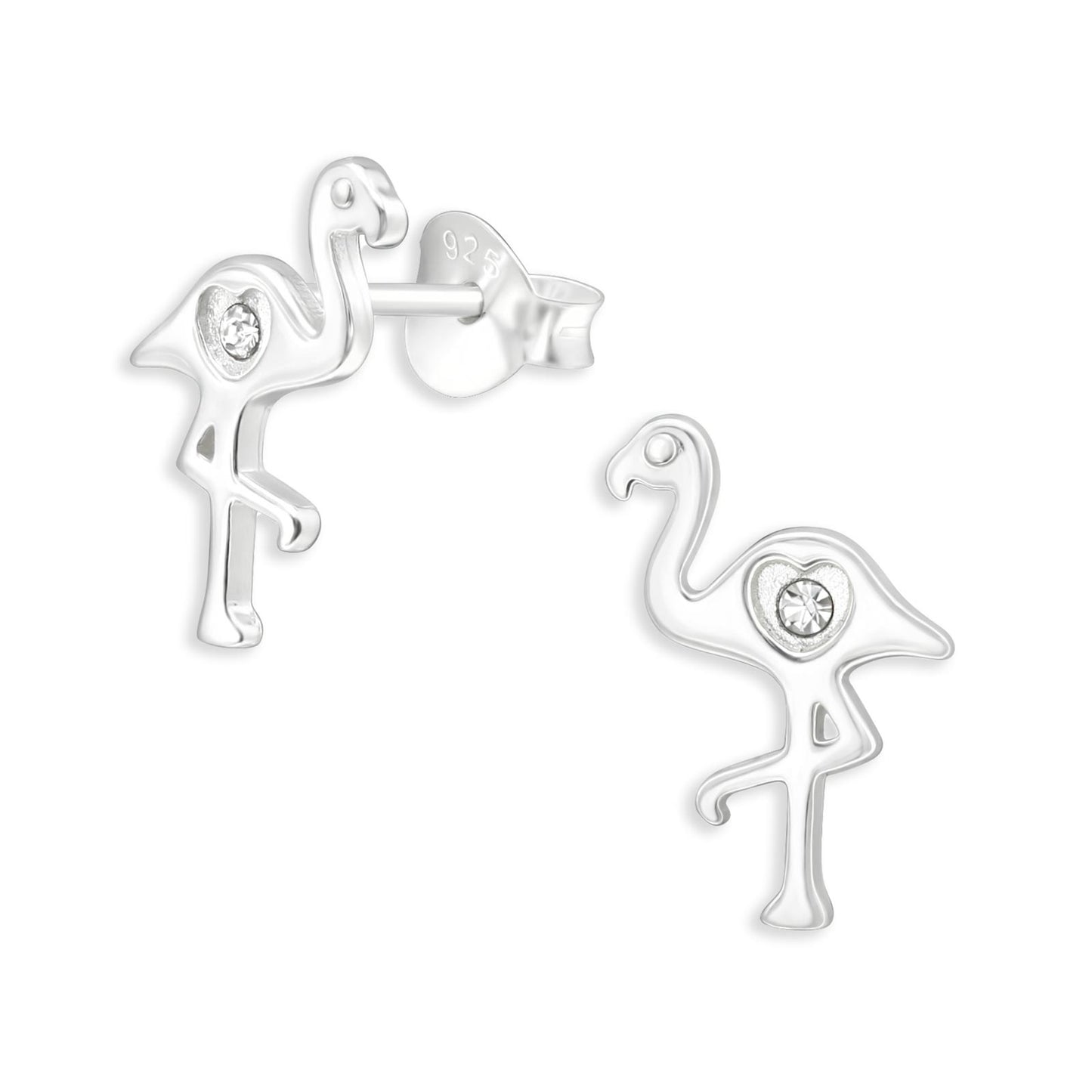 Kinder Ohrringe Flamingo aus 925 Silber