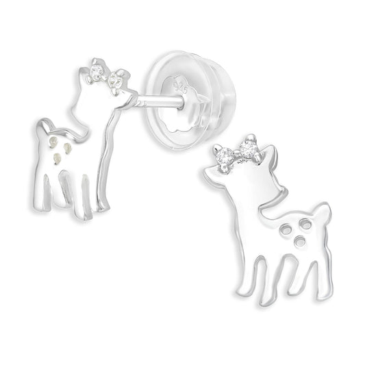 Kinder Ohrringe Reh aus 925 Silber