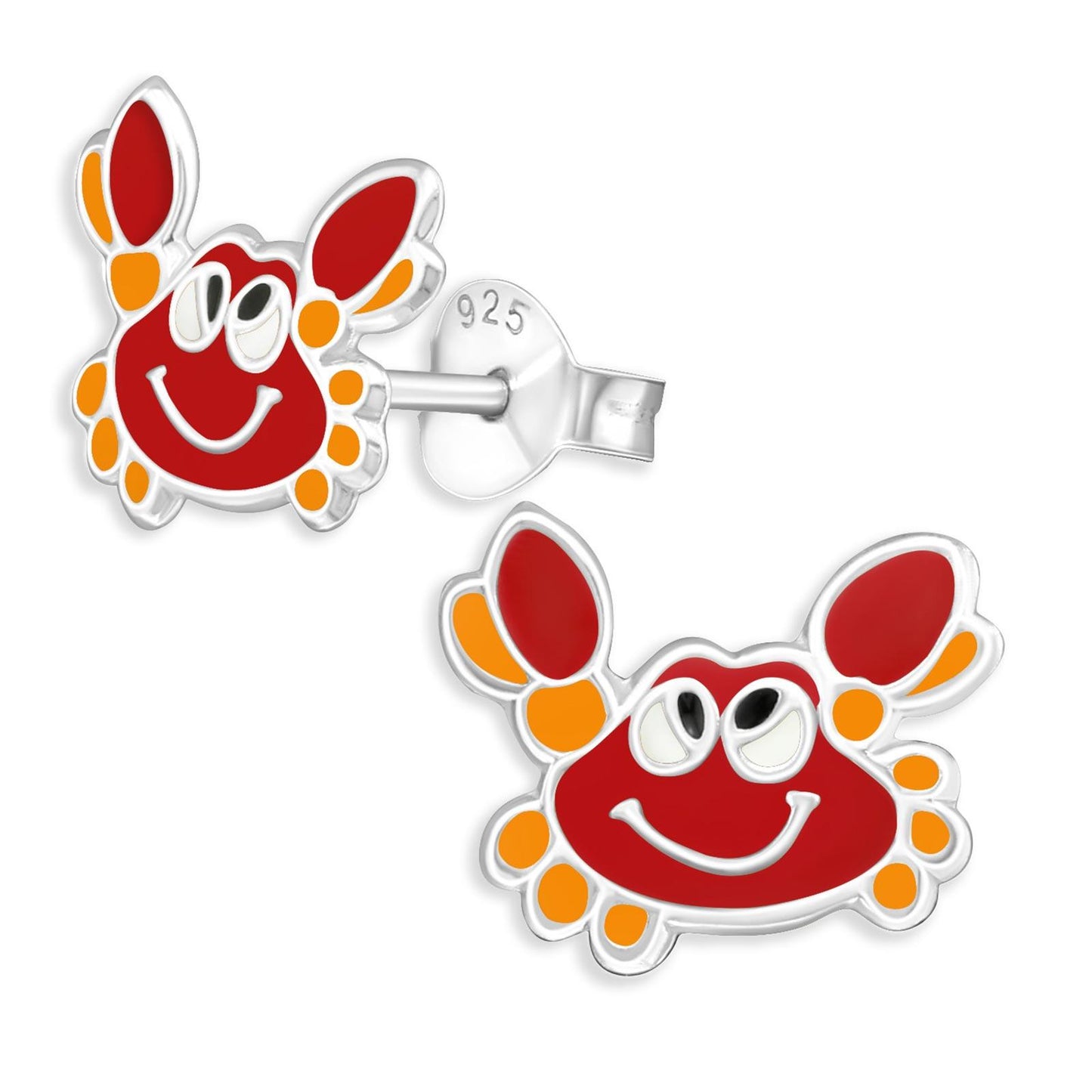 Kinder Ohrringe Krabben aus 925 Silber