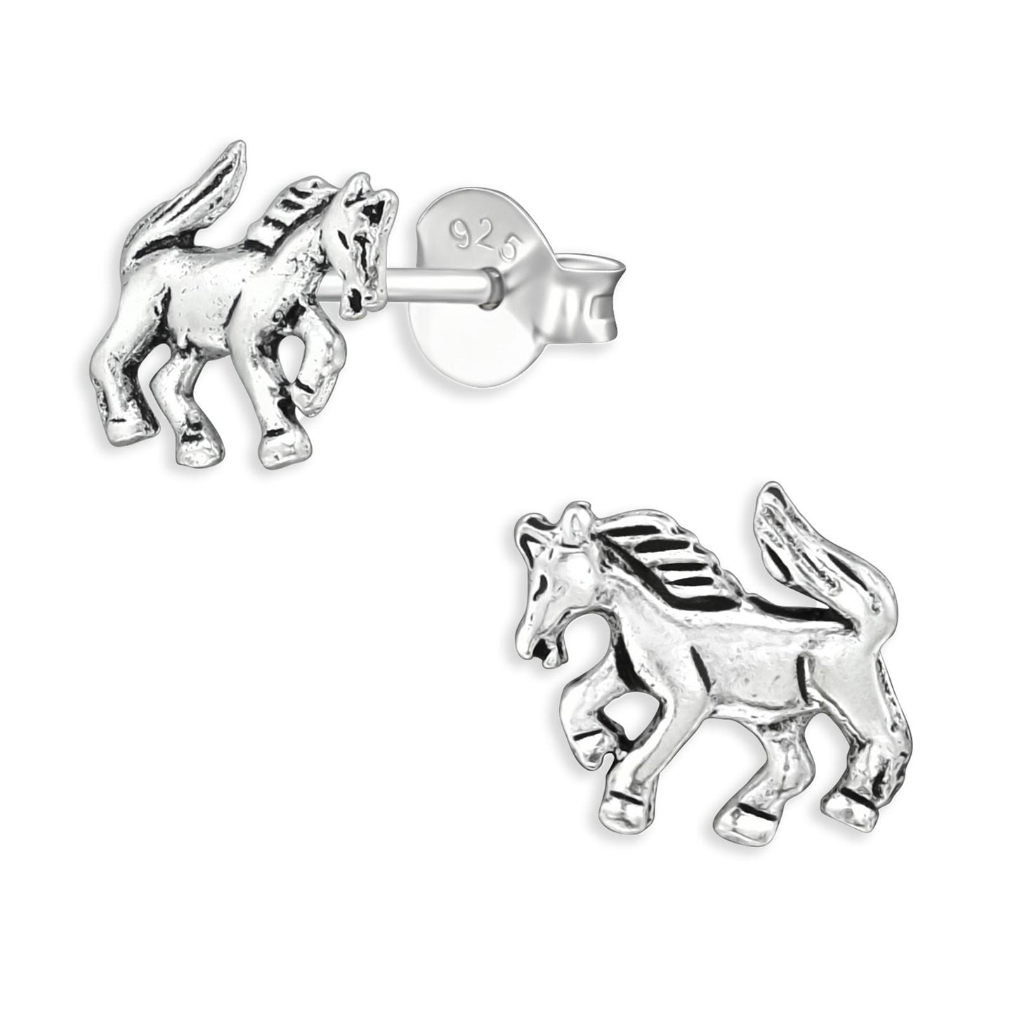 Mädchen Ohrringe Pferde aus 925 Silber