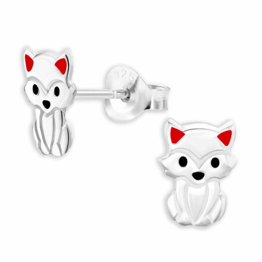 Mädchen Ohrstecker Katzen aus 925 Silber