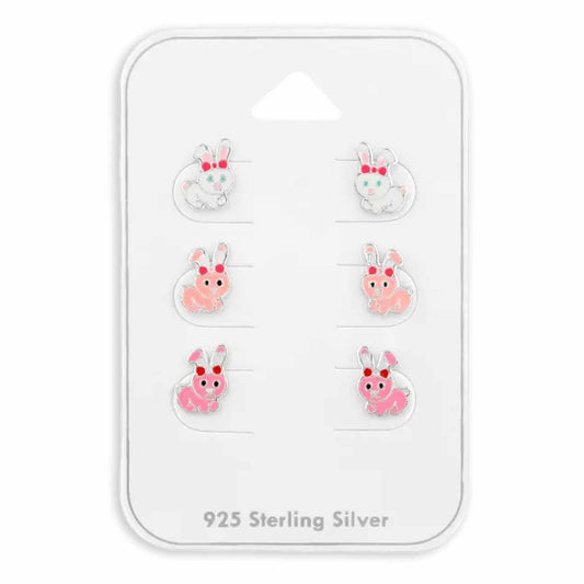 Kinder Ohrstecker Häschen aus 925 Silber