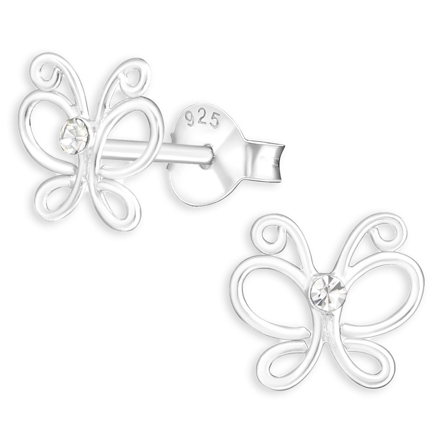Mädchen Ohrringe Schmetterling aus 925 Silber