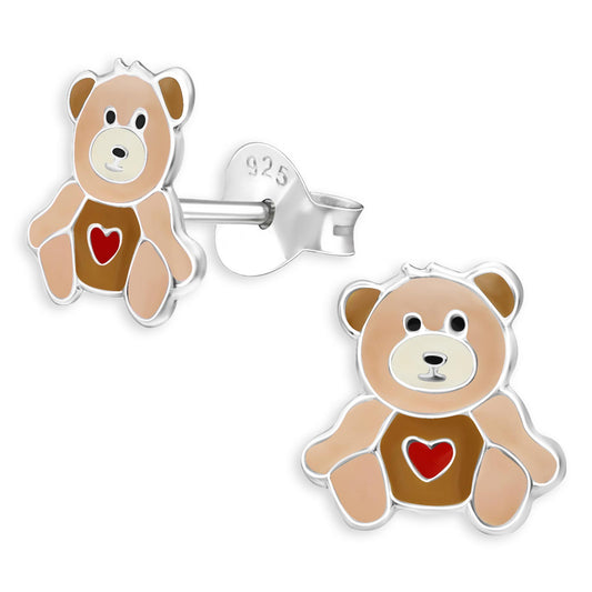 Kinder Ohrringe Teddy Bär aus 925 Silber