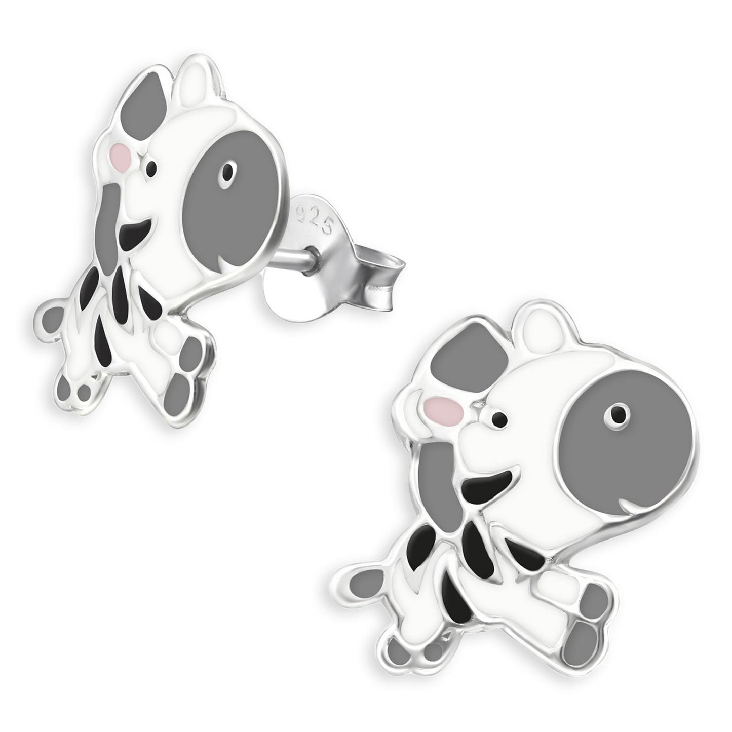 Kinder Ohrringe Zebra aus 925 Silber
