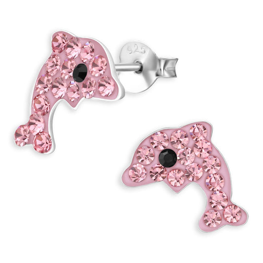 Kinder Ohrringe Delfin aus 925 Silber