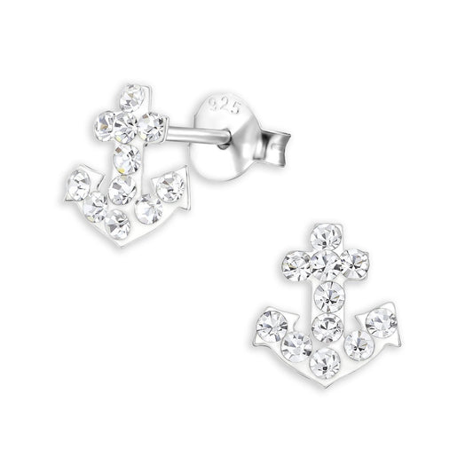Kinder Ohrringe Anker aus 925 Silber