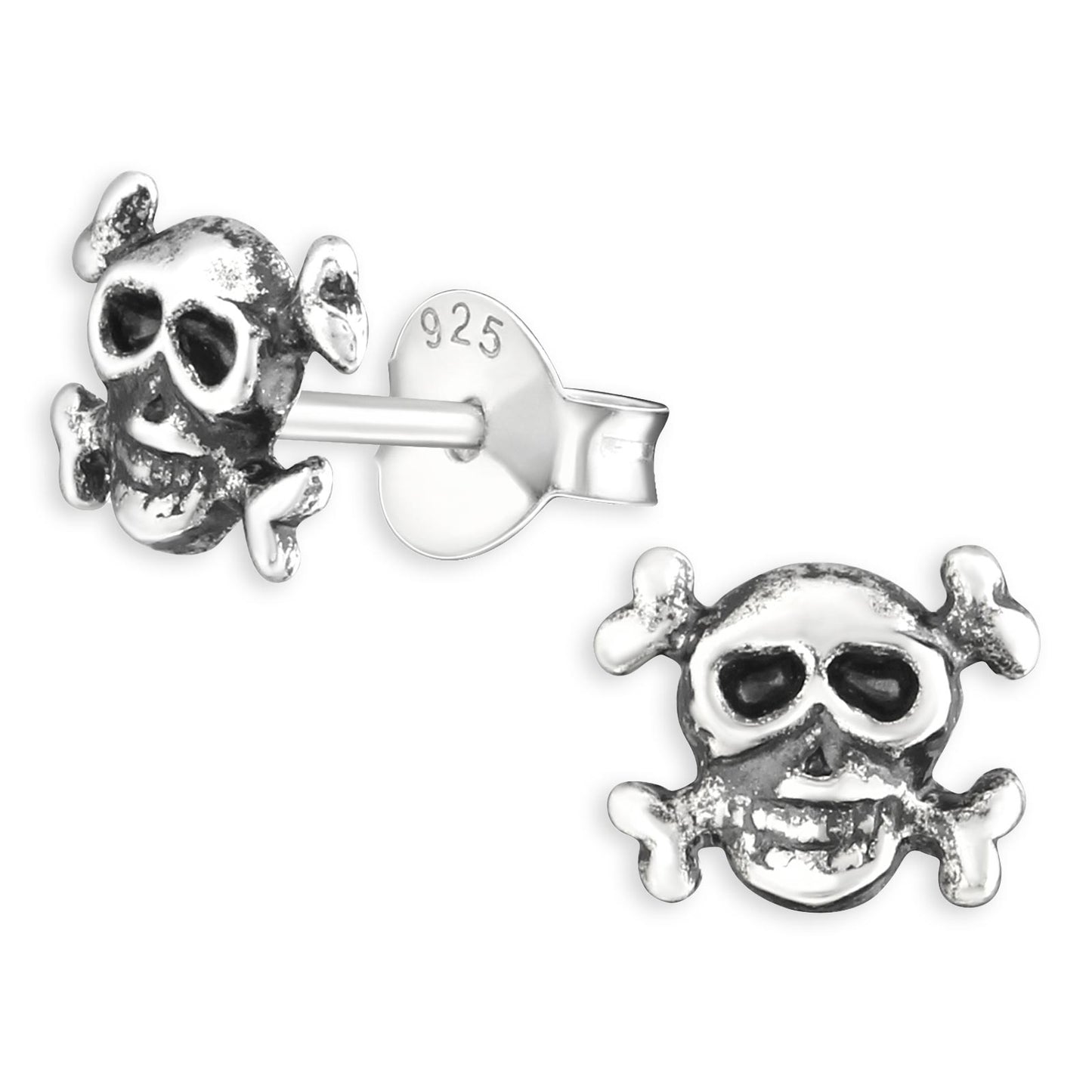Kinder Ohrringe Totenkopf aus 925 Silber