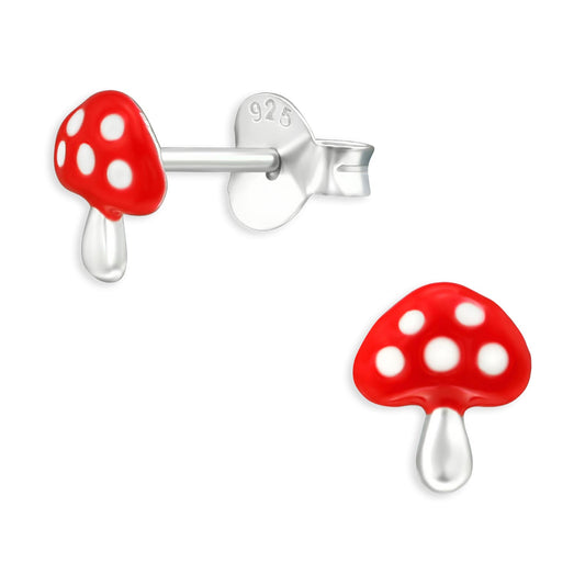 Kinder Ohrringe Fliegenpilz aus 925 Silber